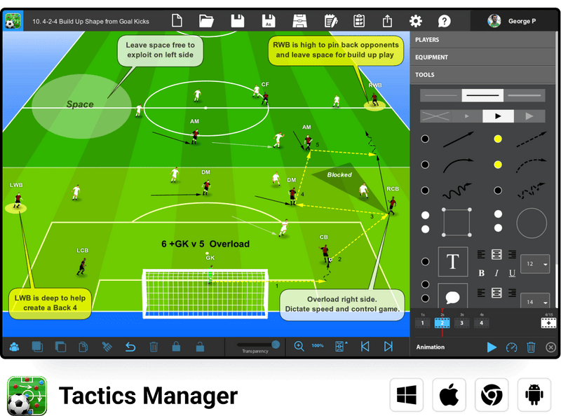Tactics Manager Pro - Create Drills, Tactics and Session Plans App