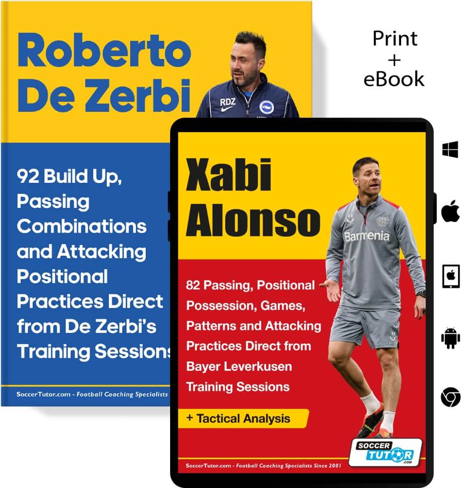 De Zerbi & Xabi Alonso: 174 Passing, Possession & Attacking Practices — 2-Book Bundle (Save 25%)