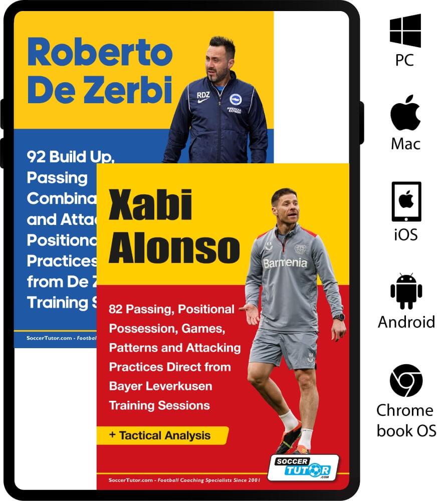 De Zerbi & Xabi Alonso: 174 Passing, Possession & Attacking Practices — 2-Book Bundle (Save 25%)