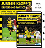 SoccerTutor’s "Jurgen Klopp's Attacking and Defending Tactics – Tactical Analysis and Sessions (4-2-3-1) – 2 Book Bundle" provides tactical insights and is available in print and eBook formats.