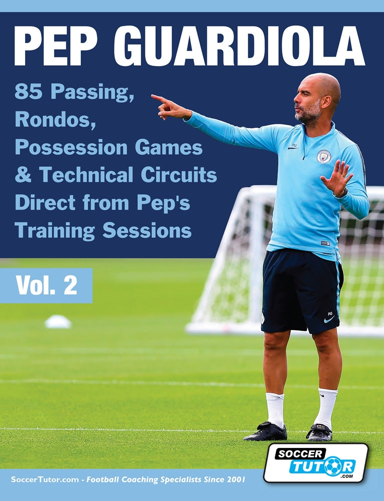 A man in a blue sports outfit coaches on a soccer field. Text reads: Pick any 2+ coaching books and save up to 25% with Fast Bundle.