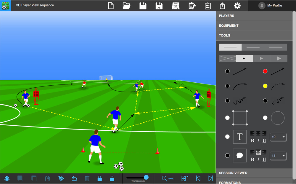 Tactics Manager Soccer Coaching Software - Create your own
